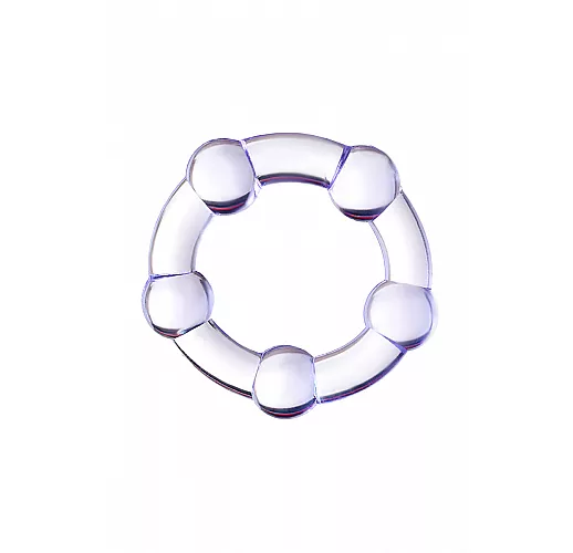 Фиолетовое эрекционное кольцо на пенис с бусинами