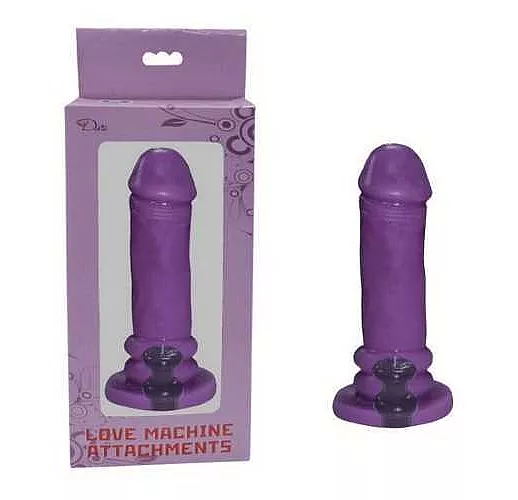 Фиолетовая насадка-фаллос для секс-машин