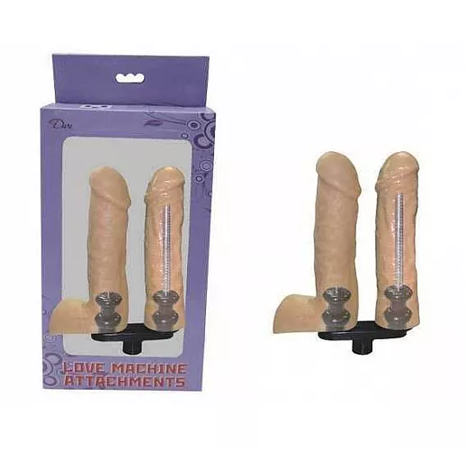 Реалистичная двойная насадка для секс-машин