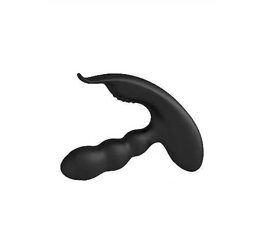 Черный стимулятор простаты Levett Jonas с пультом ДУ