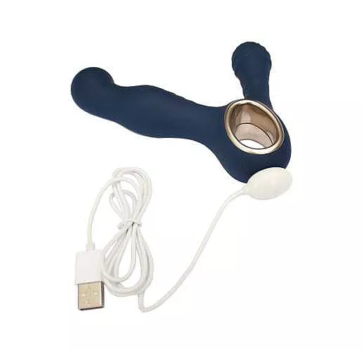 Синий вибромассажёр простаты Lust King