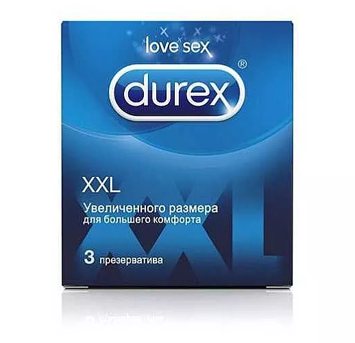 Презервативы увеличенного размера Durex XXL - 3 шт.