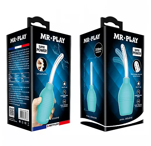 Анальный душ Mr.Play Super Power с гибким носиком и "объёмным орошением" - 310 мл.