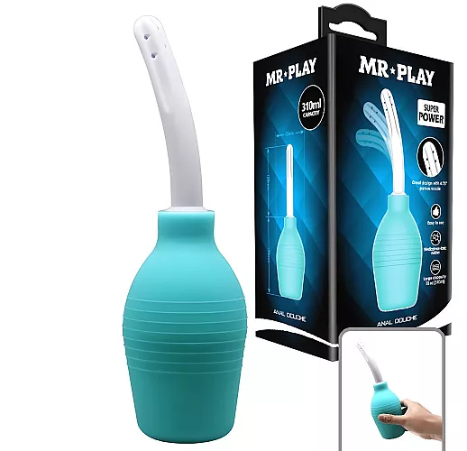 Анальный душ Mr.Play Super Power с гибким носиком и "объёмным орошением" - 310 мл.