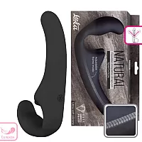 Анатомический силиконовый безремневой страпон Natural "Temptation" с гибким «хребтом» - 12 см.