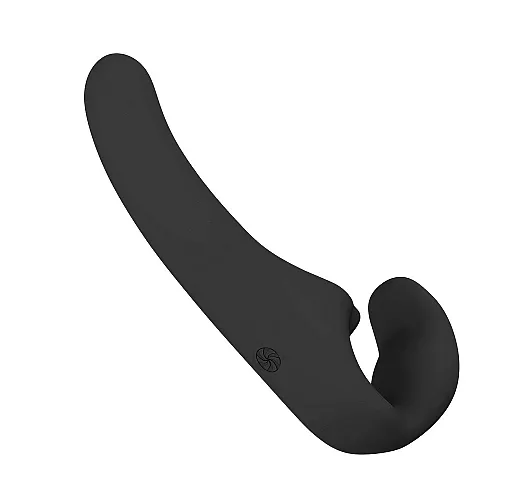 Анатомический силиконовый безремневой страпон Natural "Temptation" с гибким «хребтом» - 12 см.