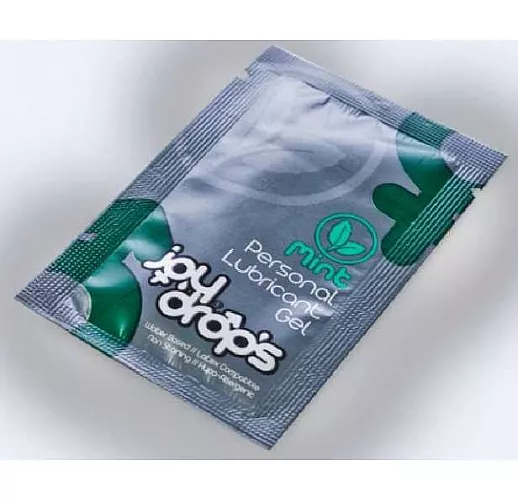 Пробник смазки на водной основе с ароматом мяты JoyDrops Mint - 5 мл. Пробник смазки на водной основе с ароматом мяты JoyDrops Mint - 5 мл.