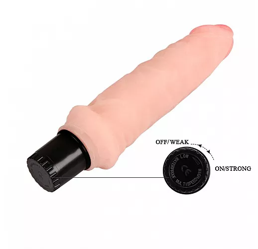 Вибратор телесного цвета Realistic Cock Vibe - 15,5 см.