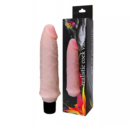 Вибратор телесного цвета Realistic Cock Vibe - 15,5 см.
