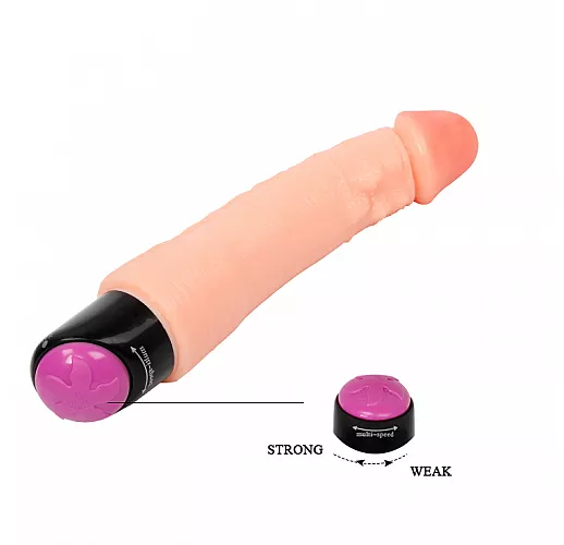 Вибратор телесного цвета Realistic Cock Vibe - 20 см.