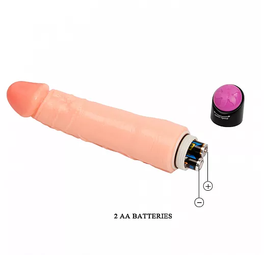 Вибратор телесного цвета Realistic Cock Vibe - 20 см.