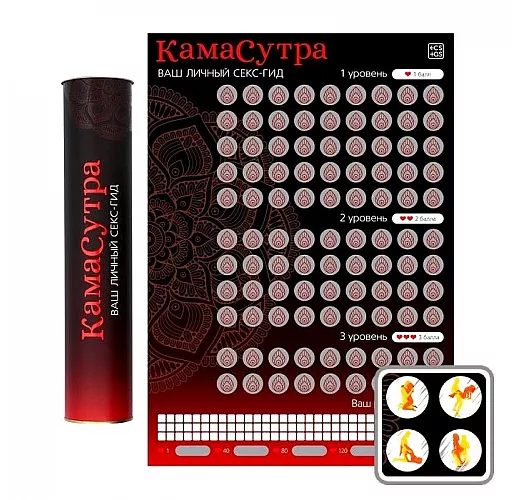 Скретч-плакат «Секс-гид. Камасутра» - А3
