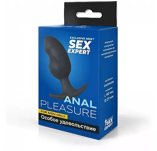 Чёрная силиконовая анальная втулка Sex Expert "Anal Pleasure" эргономичной формы - 6,5 см. Чёрная силиконовая анальная втулка Sex Expert "Anal Pleasure" эргономичной формы - 6,5 см.