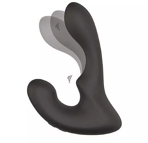 Чёрный массажер простаты с 2 моторами BOOTY ROCKER