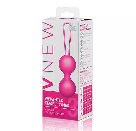 Розовые вагинальные шарики VNEW level 3