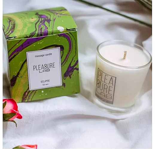 Массажная свеча "Eclipse" с ярким ароматом и хвойно-дымными нотами сосны - 50 мл.