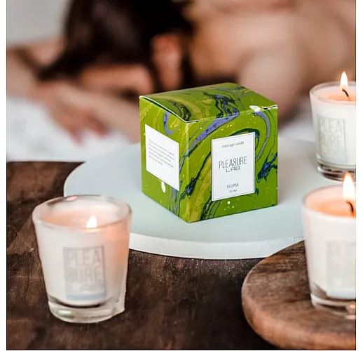 Массажная свеча "Eclipse" с ярким ароматом и хвойно-дымными нотами сосны - 50 мл.