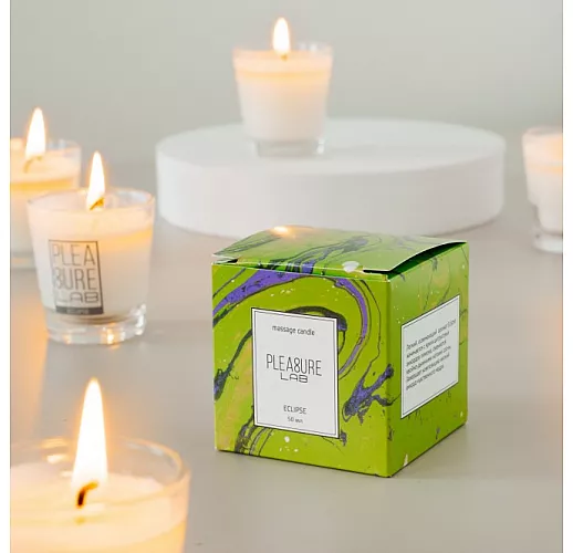 Массажная свеча "Eclipse" с ярким ароматом и хвойно-дымными нотами сосны - 50 мл.