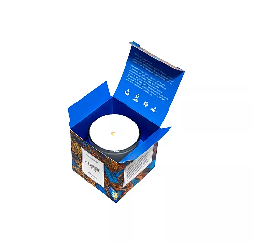 Массажная свеча "At Sunrise" с насыщенно-сладким ароматом, оттенками табака и какао - 50 мл.