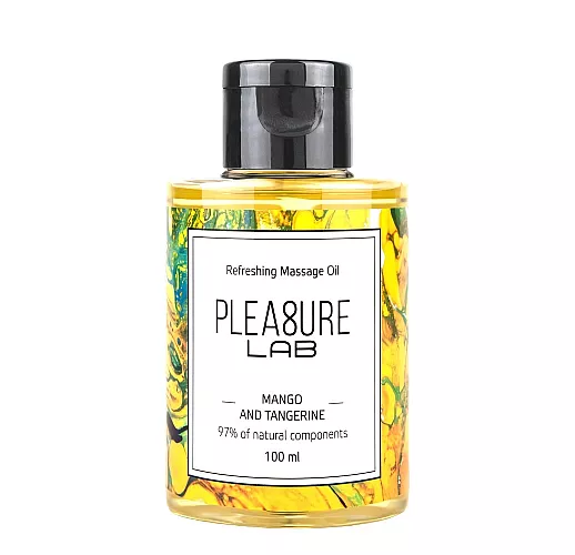 Массажное масло "Refreshing" с ароматом манго-мандарина и эфирным маслом-афродизиаком лайм - 100 мл.