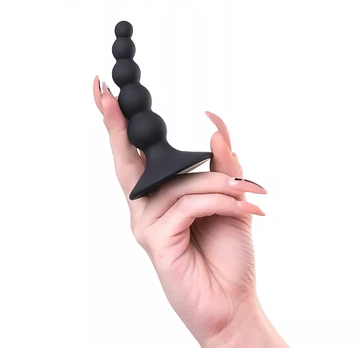 Чёрный изогнутый анальный стимулятор Anal Expert из силикона, для идеального "насаживания" - 9,8 см. Чёрный изогнутый анальный стимулятор Anal Expert из силикона, для идеального "насаживания" - 9,8 см.