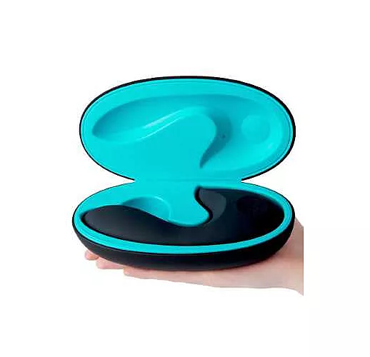 Нереалистичный вибратор Sense Max с клиторальным отростком - 16 см.