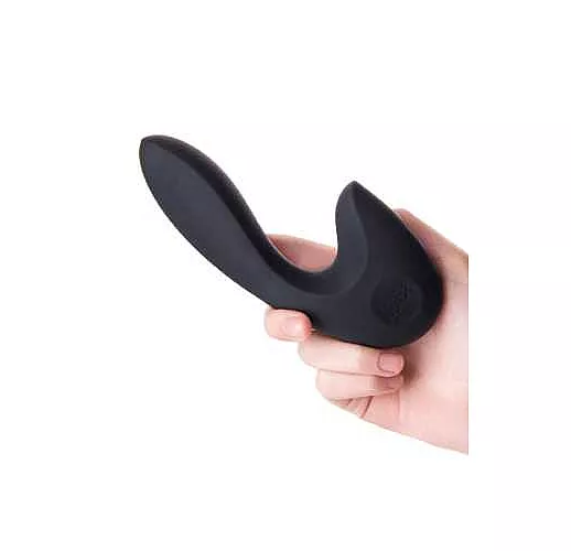 Нереалистичный вибратор Sense Max с клиторальным отростком - 16 см.