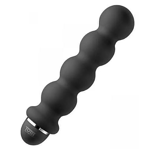 Анальный вибромассажер Tom of Finland Stacked Ball 5 Mode Vibe - 24 см.