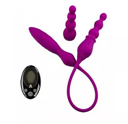 Двухсторонний гибкий вибромассажер 2X+LRS с дистанционным управлением