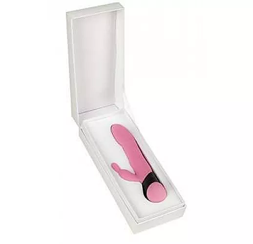 Вибромассажер с клиторальным стимулятором Mini Bonnie - 18,7 см.