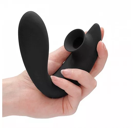 Чёрный вибратор для G-точки Irresistible Desirable с бесконтактной клиторальной стимуляцией