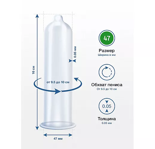 Презервативы MY.SIZE размер 47 - 3 шт.