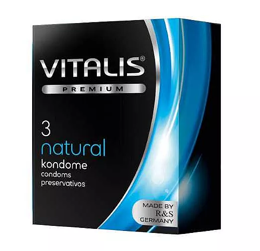Классические презервативы VITALIS PREMIUM natural - 3 шт.