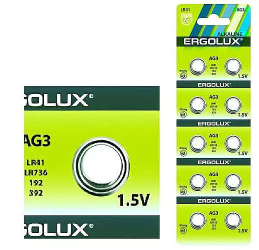 Батарейка Ergolux LR41 - 1 шт.