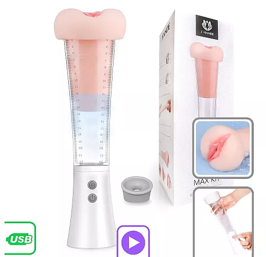 Автоматическая вакуумная помпа S-Hande "Max Kit" с функцией вакуума и 9 режимами вибрации, USB Автоматическая вакуумная помпа S-Hande "Max Kit" с функцией вакуума и 9 режимами вибрации, USB