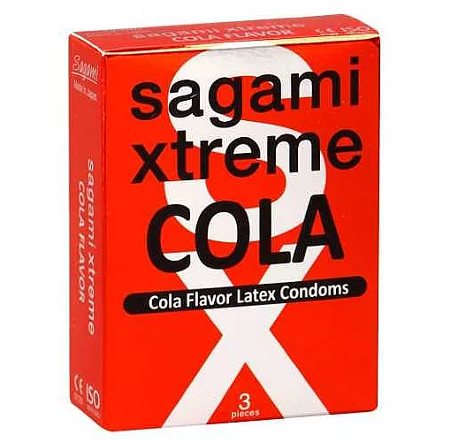 Ароматизированные презервативы Sagami Xtreme COLA - 3 шт.