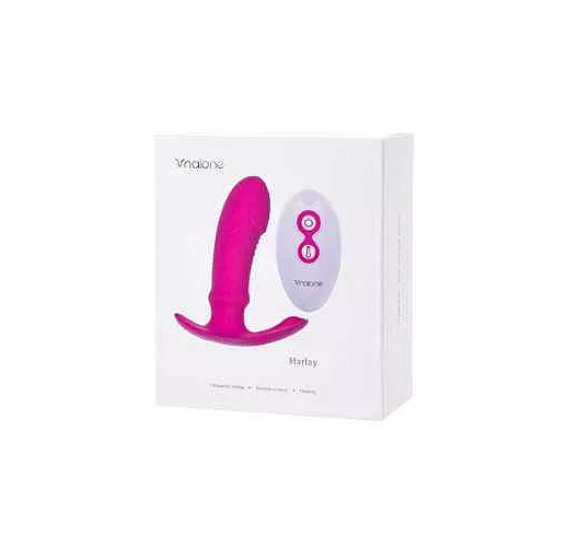 Розовая силиконовая вибровтулка Marley - 12,5 см.