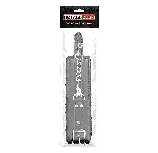 Черные наручники Domination & Submission "Like Skin" с внутренней меховой отделкой