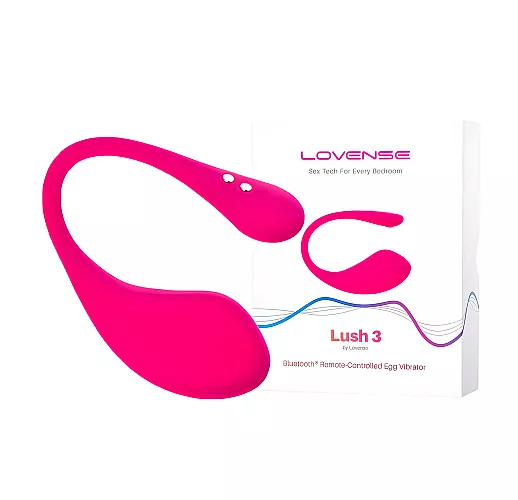 Интерактивное виброяйцо Lovense "Lush 3" для публичных игр, IPX7, USB, Bluetooth/App