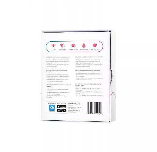 Интерактивное виброяйцо Lovense "Lush 3" для публичных игр, IPX7, USB, Bluetooth/App