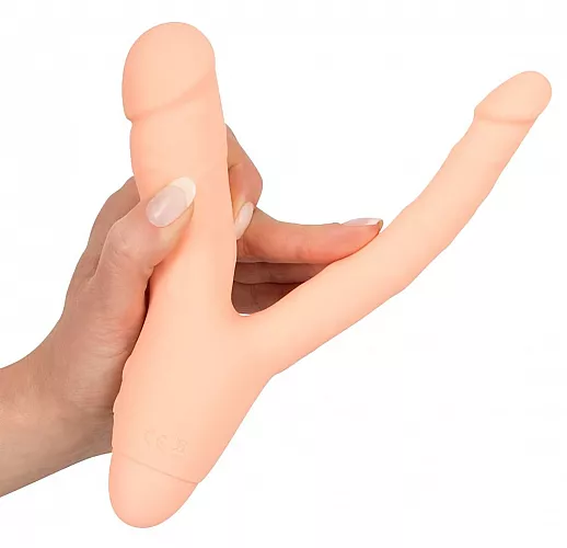 Анально-вагинальный вибромассажер Double Pleasure Vibe - 21 см.