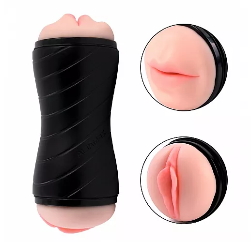 Двусторонний мастурбатор Gina в тубе - вагина и ротик