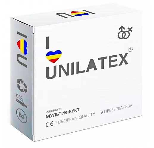 Разноцветные ароматизированные презервативы Unilatex Multifruits - 3 шт. Разноцветные ароматизированные презервативы Unilatex Multifruits - 3 шт.