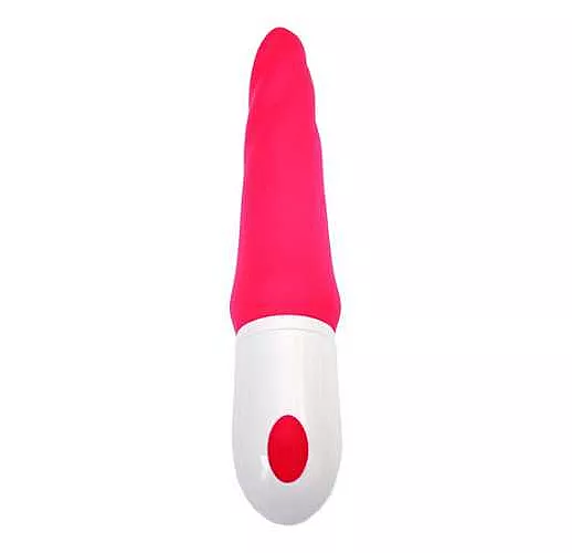 Розовый гибкий рельефный вибратор Sparta - 23 см.