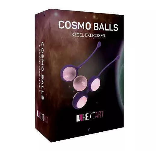 Фиолетовые вагинальные шарики Cosmo Balls с парой сменных шаров