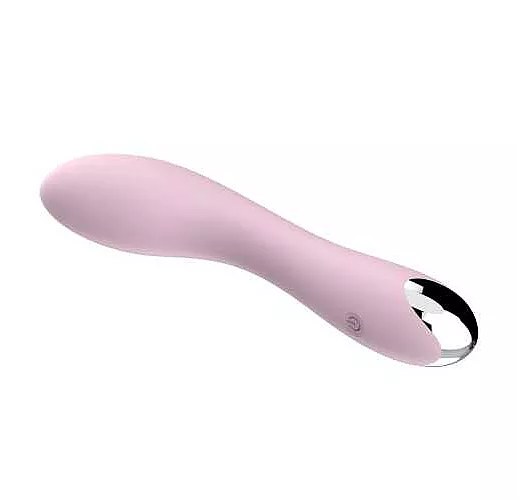 Нежно-розовый вибростимулятор Loving - 18 см.