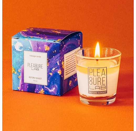 Массажная свеча "Before Sunset" с бархатисто-нежным ароматом и теплыми нотами пачули - 50 мл.