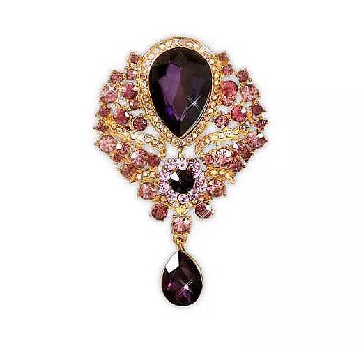 Роскошный комплект Rubino с богатым декором S-M фиолетовый с черным