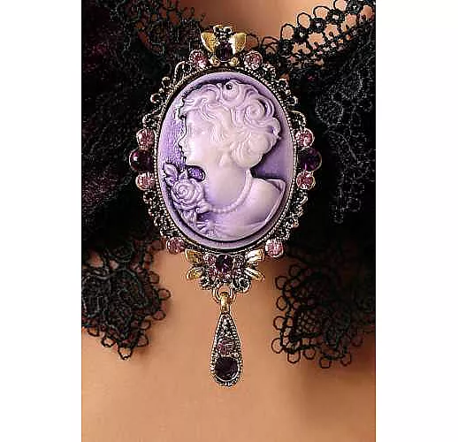 Бархатный комплект Misty S-M фиолетовый с черным