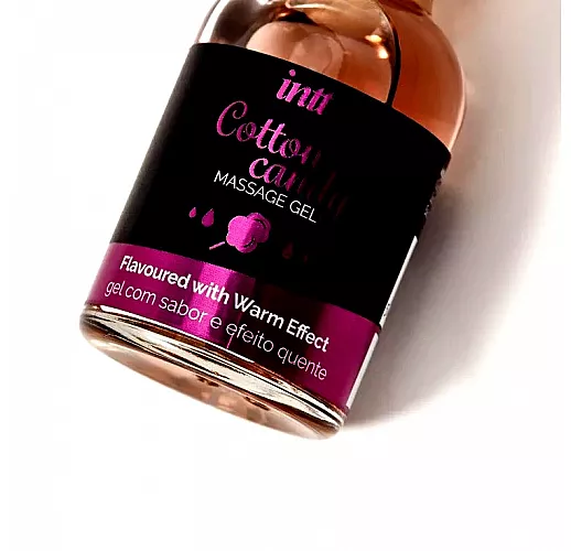 Съедобный массажный гель intt "Cotton Candy" со вкусом сахарной ваты и согревающим эффектом - 30 мл.